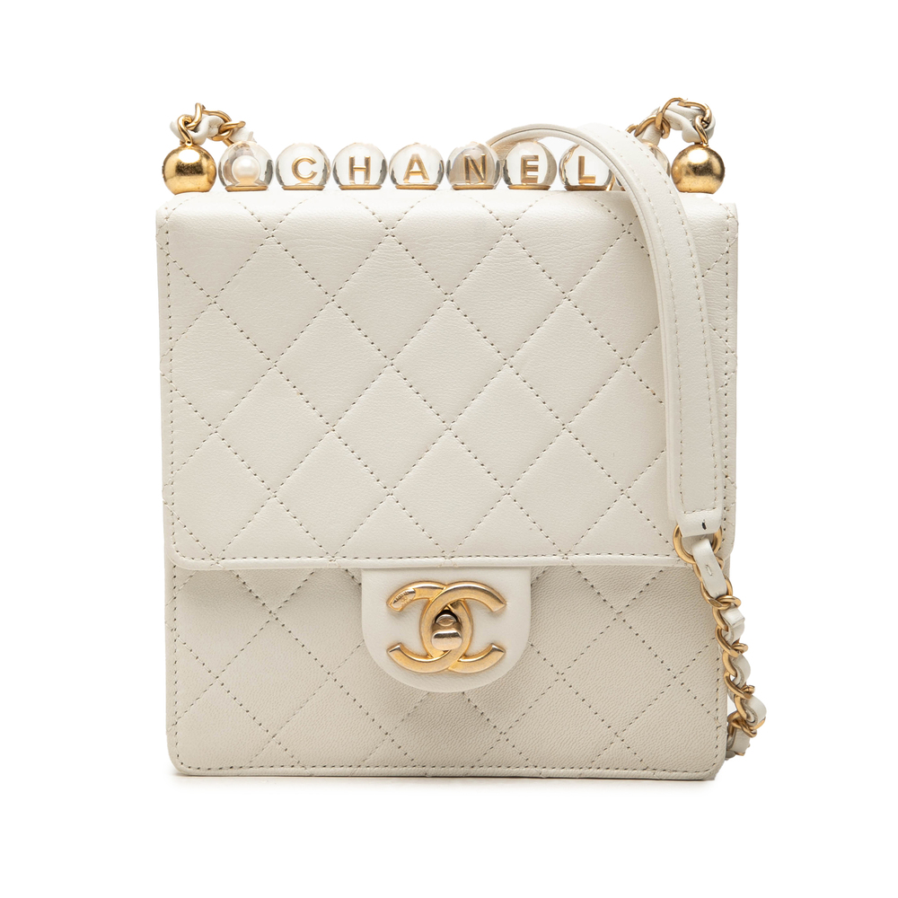 Pre-Loved Chanel Small Lambskin Chic Pearls Flap